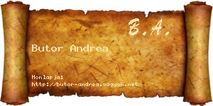 Butor Andrea névjegykártya